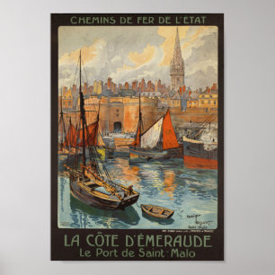 Saint Malo Frankrijk - Frans reisbureau Poster