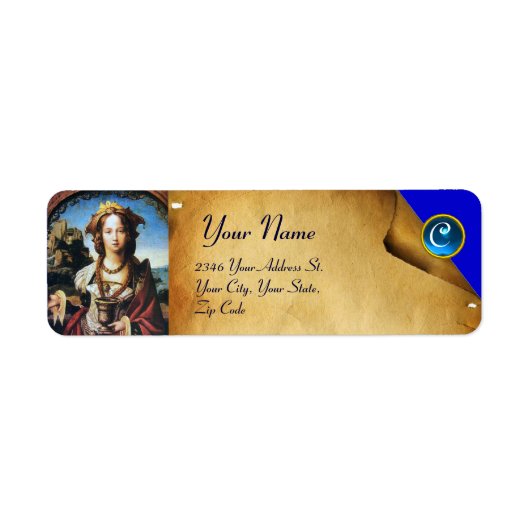 SAINT MARIA MAGDALENE Blue Gemstone Etiket (Voorkant)