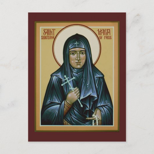 Saint Maria of Paris Prayer Card Briefkaart (Voorkant)