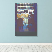 Saint Mark's Silhouette, Venetië Canvas Afdruk (Insitu (Houten vloer))