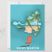 Saint Martin Carte illustrée. (Devant)