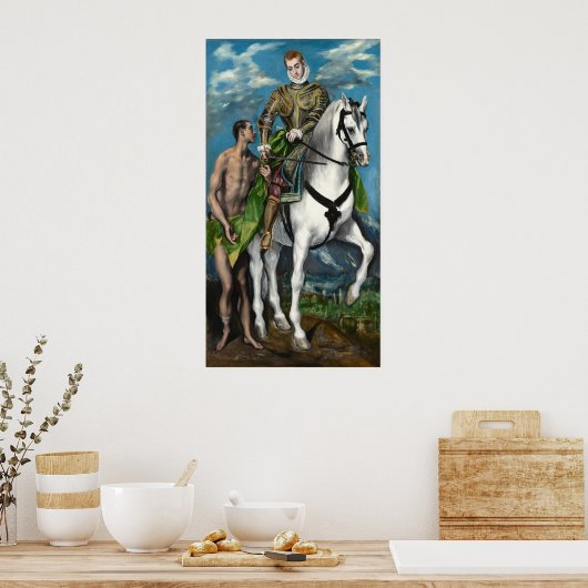 Saint Martin - El Greco, Poster d'Art Grec (Cuisine)