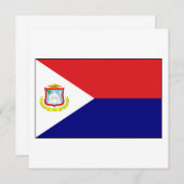 Saint Martin Flag Kaart (Voorkant / Achterkant)