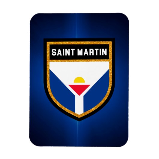 Saint Martin Flag Magneet (Verticaal)