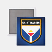 Saint Martin Flag Magneet (Voorkant / Achterkant)