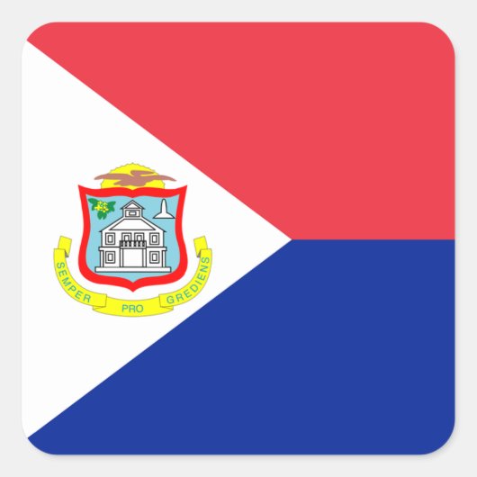 Saint Martin Flag Sticker (Voorkant)