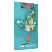 Saint Martin illustreerde kaart. Klembord (Rechts)