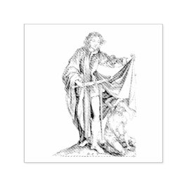 Saint Martin met een Beggar Zelfinktende Stempel