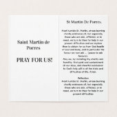 Saint Martin of Porres Prayer Card (Inside Unfolded)