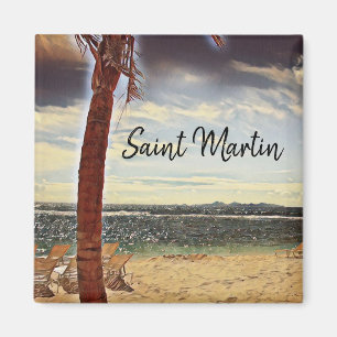 Saint Martin ST. Maarten Waterverf Art Magneet