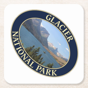 Saint Mary Lake at Glacier National Park Vierkante Kartonnen Onderzetter