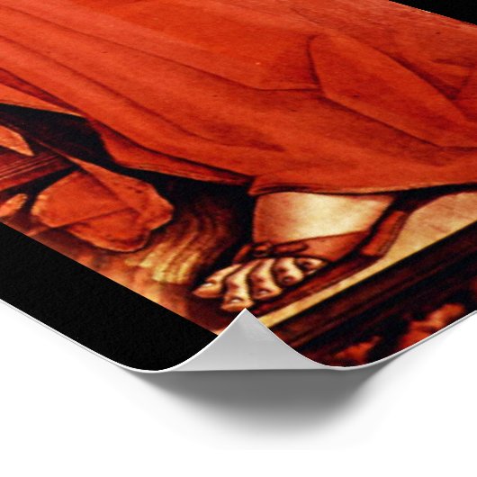 SAINT MARY MAGDALENE 2 Gold, rood, zwart Poster (Hoek)