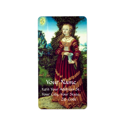 SAINT MARY MAGDALENE, bruin perkament Etiket (Voorkant)