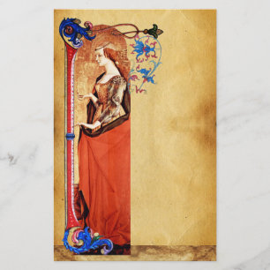 SAINT MARY MAGDALENE FLORENTIJNSE BLOEMENPERKAMENT BRIEFPAPIER