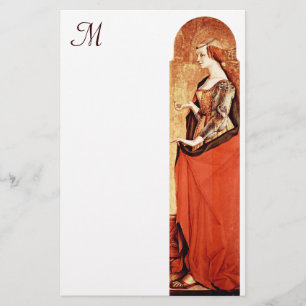 SAINT MARY MAGDALENE MONOGRAM Goud, Rood, Wit Briefpapier