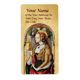 SAINT MARY MAGDALENE Parchment Etiket