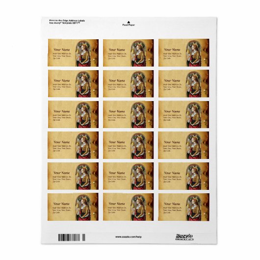 SAINT MARY MAGDALENE Parchment Etiket (Full Sheet)