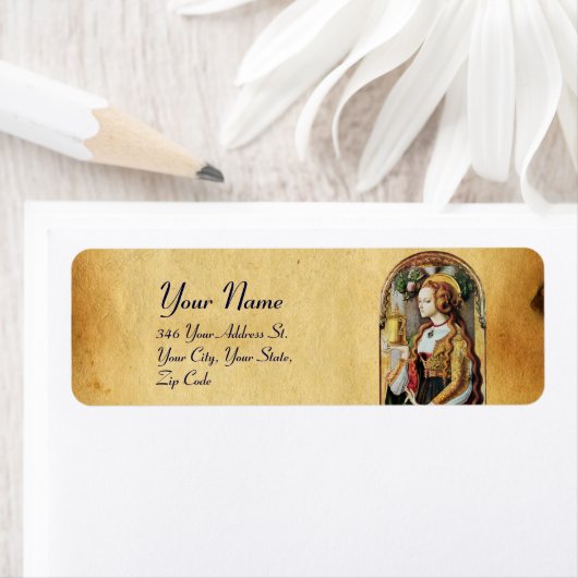 SAINT MARY MAGDALENE Parchment Etiket (Insitu)