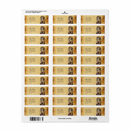 SAINT MARY MAGDALENE Parchment Etiket (Full Sheet)