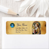 SAINT MARY MAGDALENE Parchment Gemstone Monogram Etiket (Insitu)