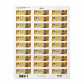 SAINT MARY MAGDALENE Parchment Gemstone Monogram Etiket (Full Sheet)