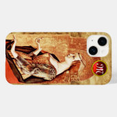 SAINT MARY MAGDALENE Parchment Ruby Gem Monogram Case-Mate iPhone Case (Achterkant (horizontaal))