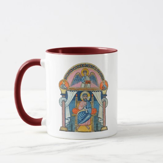 Saint Matthew middeleeuws manuscript kunst Mok (Links)