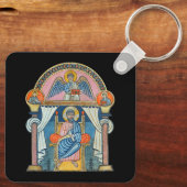 Saint Matthew middeleeuws manuscript kunst Sleutelhanger (Achterkant)