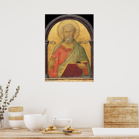 Saint Matthew - Simone Martini Poster d'art (Cuisine)