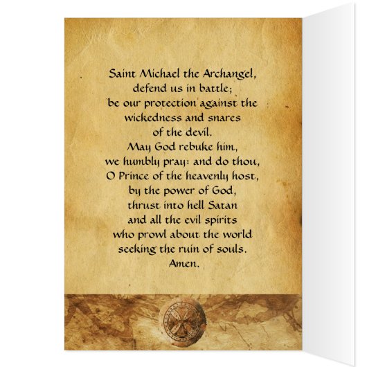 SAINT MICHAEL ARCHANGEL AVEC PRIÈRE DRAGON (Intérieur (Gauche))
