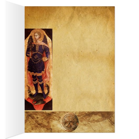 SAINT MICHAEL ARCHANGEL AVEC PRIÈRE DRAGON (Intérieur (Droit))