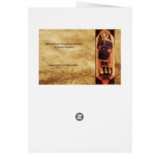 SAINT MICHAEL ARCHANGEL AVEC PRIÈRE DRAGON (Dos)