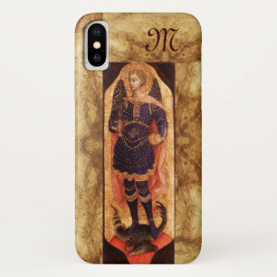 SAINT MICHAEL ARCHANGEL MET DRAGON-monogram iPhone X Hoesje