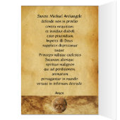 SAINT MICHAEL ARCHANGEL MET DRAGON Prayer (Binnen (Links))