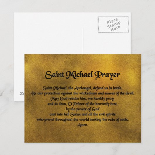 Saint Michael Briefkaart (Voorkant / Achterkant)