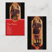 SAINT MICHAEL DE ARCHANGEL MET DRAGON MONOGRAM VISITEKAARTJE (Voorkant / Achterkant)