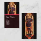 SAINT MICHAEL DE ARCHANGEL MET DRAGON VISITEKAARTJE (Voorkant / Achterkant)