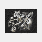Saint Michael Defeating Satan Archangel Warrior Fleece Deken (Voorkant (Horizontaal))