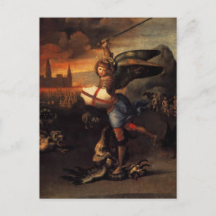 Saint Michael en de Dragon Briefkaart