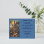 Saint Michael Prayer briefkaart (Staand voorkant)
