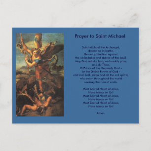 Saint Michael Prayer briefkaart