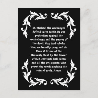 Saint Michael Prayer katholieke adult Coloring Briefkaart