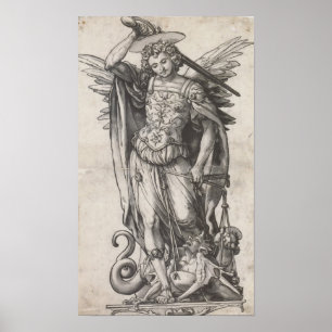 Saint Michael the Archangel, Hans Holbein Poster