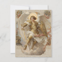 Saint Michael the Archangel in Battle Feestdagenkaart