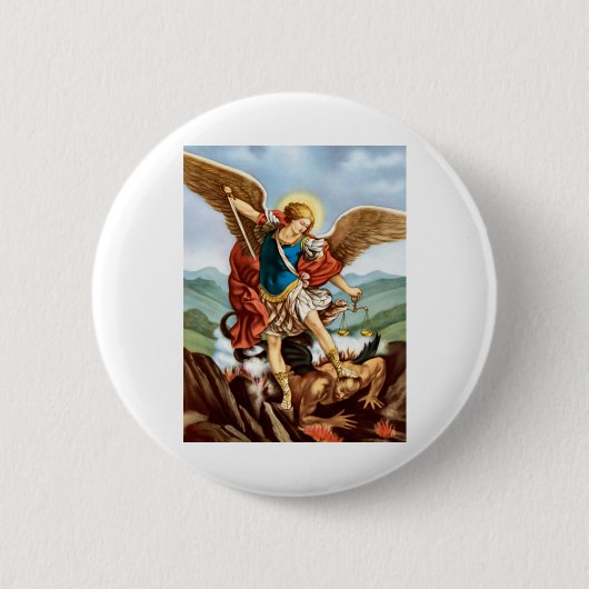 Saint Michael the Archangel Ronde Button 5,7 Cm (Voorkant)