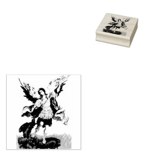 Saint Michael the Archangel Rubber Stamp Rubberstempel
