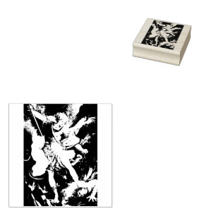 Saint Michael the Archangel Rubber Stamp Rubberstempel