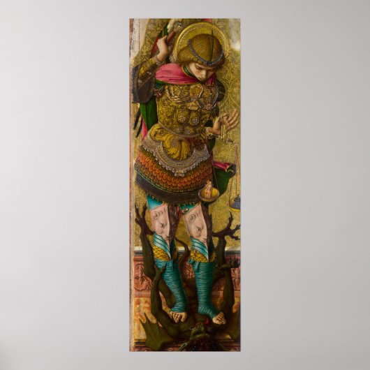 Saint Michael van Carlo Crivelli Poster (Voorkant)