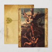 SAINT MICHAEL VANGUISHING SATAN BRIEFKAART (Voorkant / Achterkant)