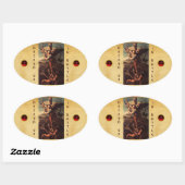 SAINT MICHAEL VANGUISHING SATAN OVALE STICKER (Vel)